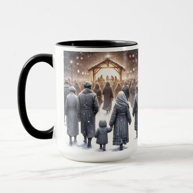O komm die ganze leidenschaftliche Weihnachtskaffe Tasse (Links)