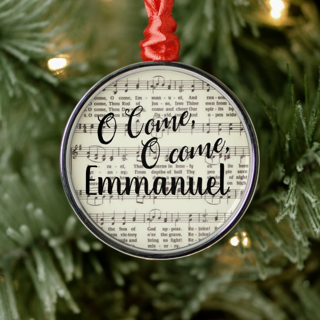 O Komm, Emmanuel Metal Ornament Aus Metall (Baum)