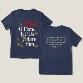 O Komm Lasst Uns Ihn Anbeten T-Shirt Tri-Blend Shirt