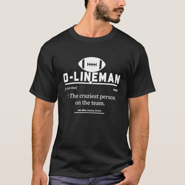 O Lineman Definition Offensive Lineman Football Pl T-Shirt (Vorderseite)