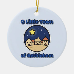 O Little Town of Bethlehem Weihnachtsstern Keramik Ornament