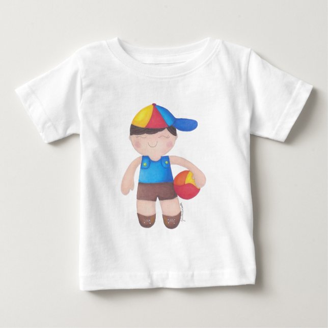O Menino de Boné e a Bola Baby T-shirt (Vorderseite)