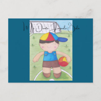 O Menino de Boné e a Bola Postkarte