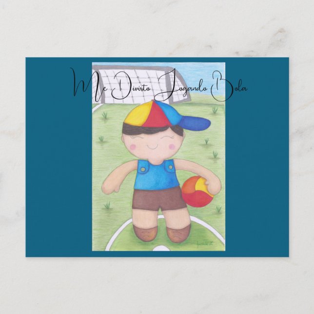 O Menino de Boné e a Bola Postkarte (Vorderseite)
