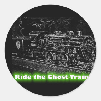 o Modellbahn skalieren - Mit dem Ghost-Zug fahren Runder Aufkleber
