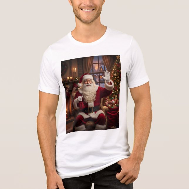 O Natal do Papai Noel Tri-Blend Shirt (Vorderseite)