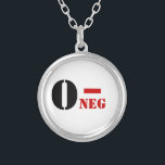 O - NEGATIVE BLUTGRUPPE VERSILBERTE KETTE<br><div class="desc">LASSEN SIE NOTbeantworter SCHNELL IHRE BLUT-ART KENNEN</div>