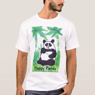 O.O. Le T-shirt des hommes heureux de panda