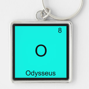 O - Odysseus - Symbol-T-Shirt für die Funny Chemis Schlüsselanhänger