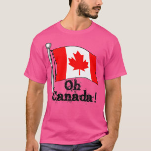 O Oh Kanada kanadische Flagge Männer Frauen Kinder T-Shirt