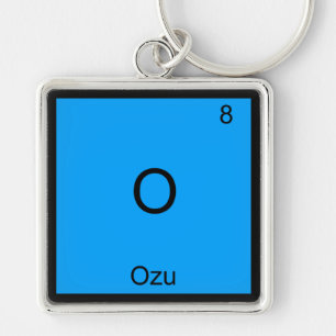 O - Ozu Lustiges Chemie-Element-Symbol T-Shirt Schlüsselanhänger