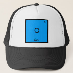 O - Ozu Lustiges Chemie-Element-Symbol T-Shirt Truckerkappe