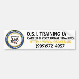 O.S.I. TRAININGS-EINHEIT, HTTP: //WWW.OSIWEB.US, AUTOAUFKLEBER
