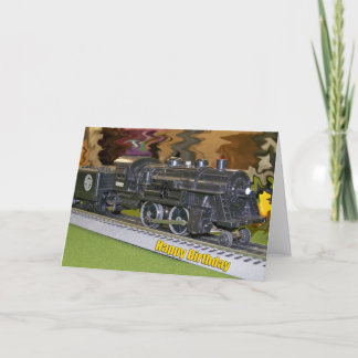 O Scale Model Train - Happy Birthday Karte