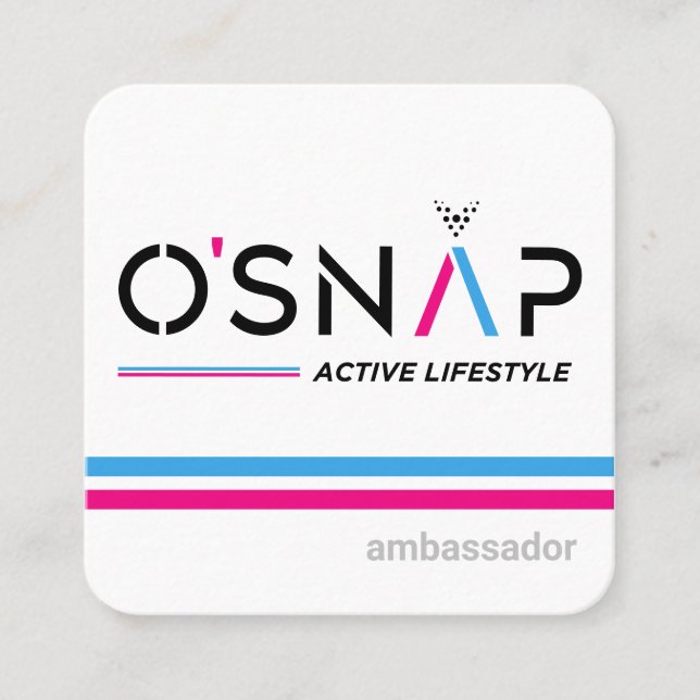 O-Snap-Design 3-Visitenkarte Quadratische Visitenkarte (Vorderseite)