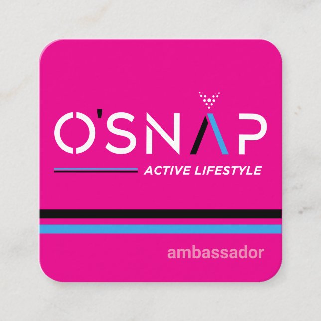 O-Snap-Design 6-Visitenkarte Quadratische Visitenkarte (Vorderseite)