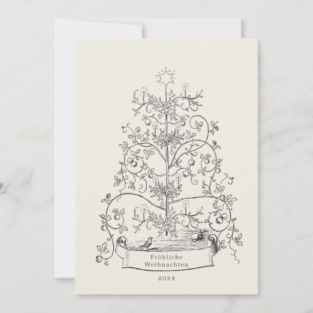 O Tannenbaum German Feiertagskarte (Vorderseite)
