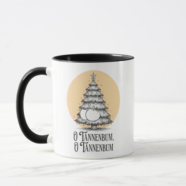 O Tannenbum Christmas Butt Bum Joke Mug Tasse (Links)