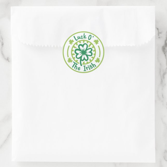 "O The Irish Runder Aufkleber (Tasche)