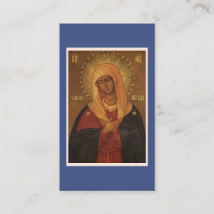 O Theotokos und Jungfrau Freude! Gebetskarten Visitenkarte