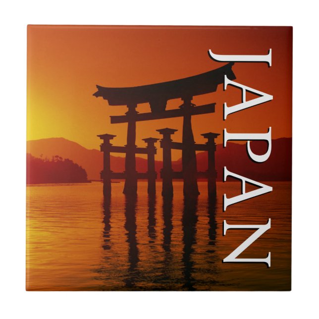 O-Torii Gate, Itsukushima Shrine | Miyajima, Japan Fliese (Vorderseite)