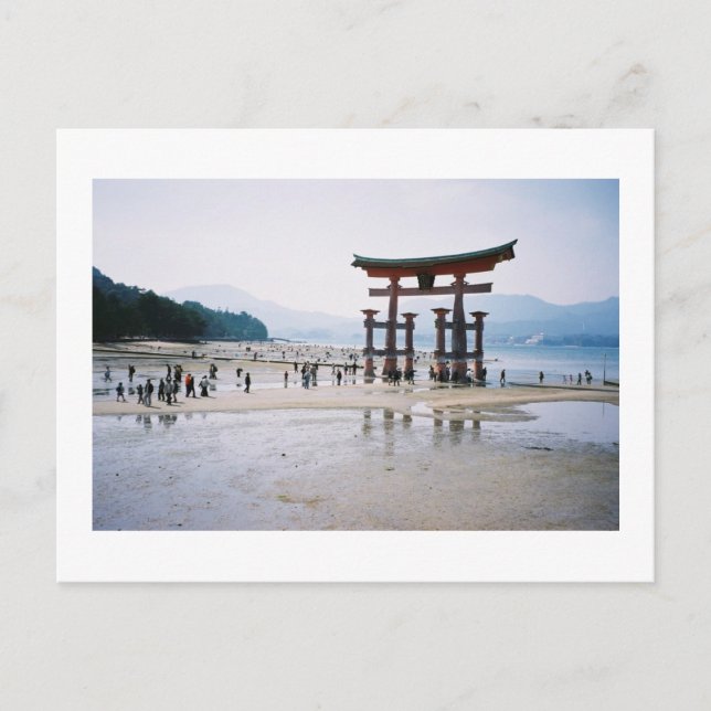 O-torii, Itsukushima-Schrein: Japan Postkarte (Vorderseite)