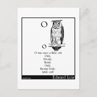 O war einmal eine kleine Eule Postkarte