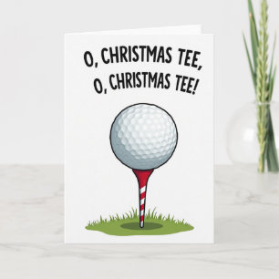 O Weihnachts-Tee Lustige Golfkarte Karte