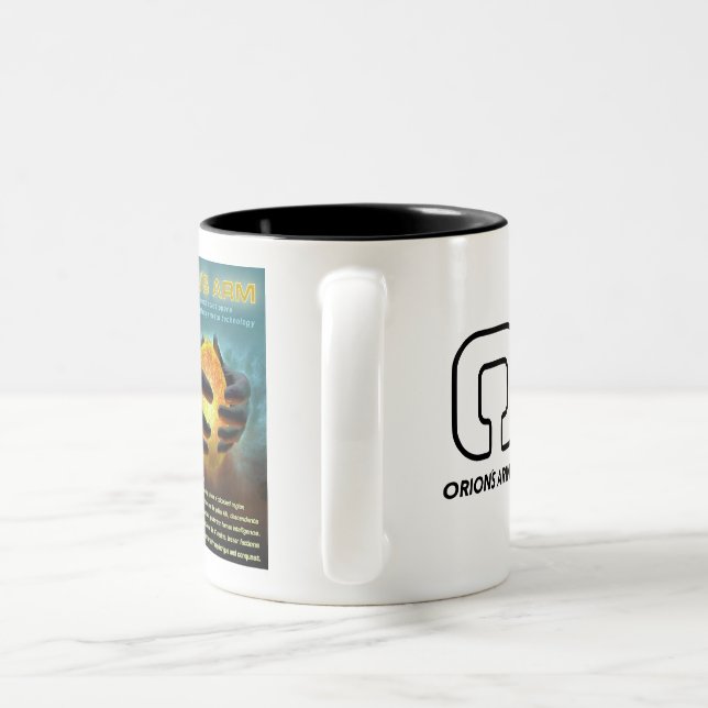OA basic Logo and graphic mug Zweifarbige Tasse (Henkel)