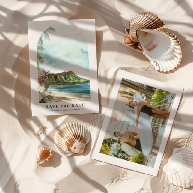 Oahu-Aquarell-Save-the-Date-Foto Save The Date (Von Creator hochgeladen)
