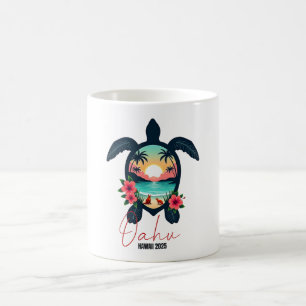 Oahu Hawaii 2025 Schildkröten-Familien-Sommerurlau Kaffeetasse