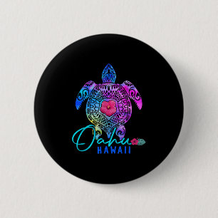 Oahu Hawaii Hawaiianer Tie Dye Meeresschildkröte U Button