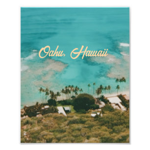 Oahu Hawaii Insel Reise Souvenir Fotodruck