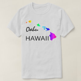 OAHU - HAWAII INSELN NEON RAINBOW T-Shirt