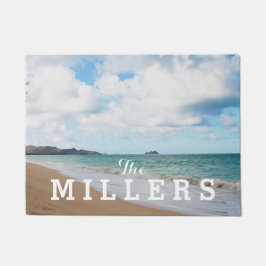 Oahu Hawaii Ocean Waves & Beach Fußmatte