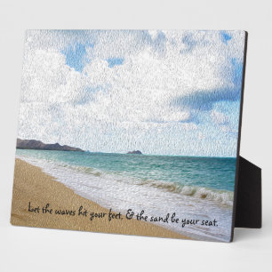 Oahu Hawaii Ölfarbe Druck und Zitat Fotoplatte