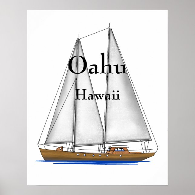 Oahu Hawaii Poster (Vorne)