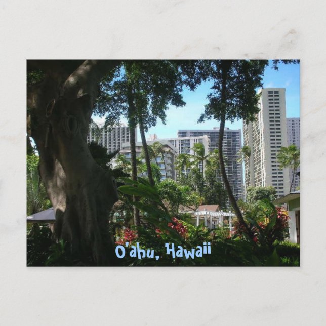 O'ahu, Hawaii Postkarte (Vorderseite)