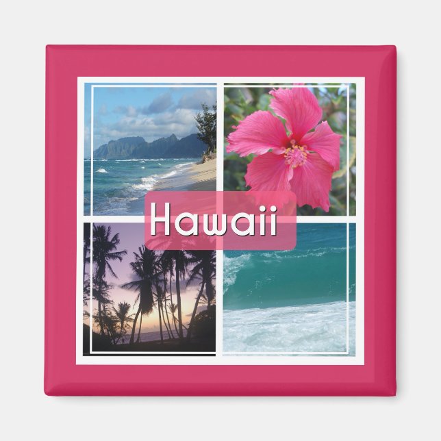 Oahu, Hawaii Seascape Magnet (Vorne)