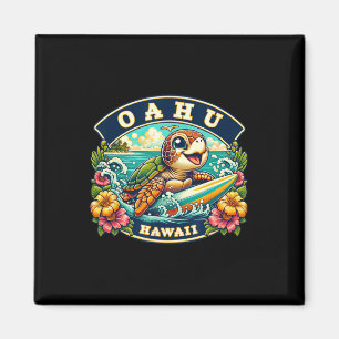 Oahu Hawaii Süße Meeresschildkröte Surfen Magnet