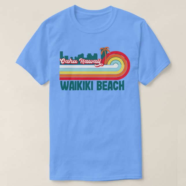 Oahu Hawaii Waikiki TShirt (Design vorne)