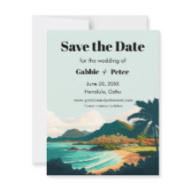 Oahu Hawaii Wedding Save the Date