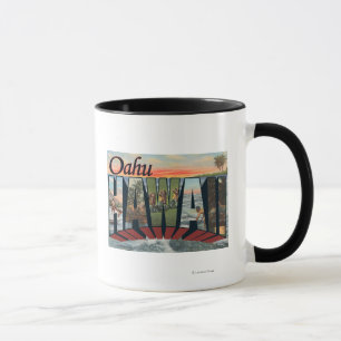 Oahu, HawaiiLarge Buchstabe ScenesOahu, HI Tasse