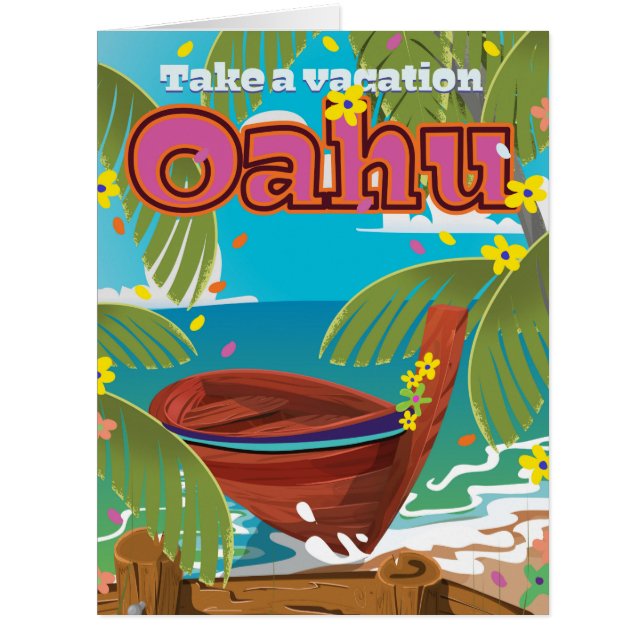 Oahu Holiday Reiseplakat (Vorderseite)
