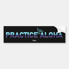 Oahu praktiziert Aloha Chiller Shaka (Hang lose) Autoaufkleber