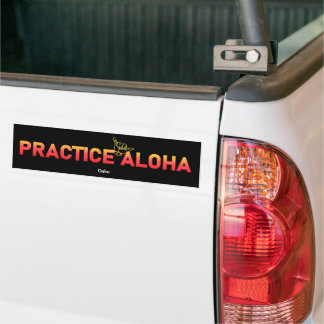 Oahu praktiziert Aloha Lava Shaka (Hang lose) Autoaufkleber
