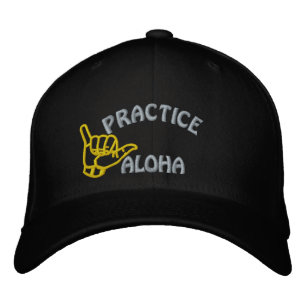 Oahu praktiziert Aloha Shaka (Hang locker) Bestickte Baseballkappe