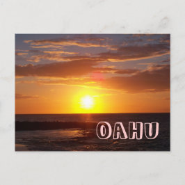Oahu Sunset Postkarte