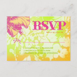 OAHU UAWG Floral Liner Paper RSVP Karte