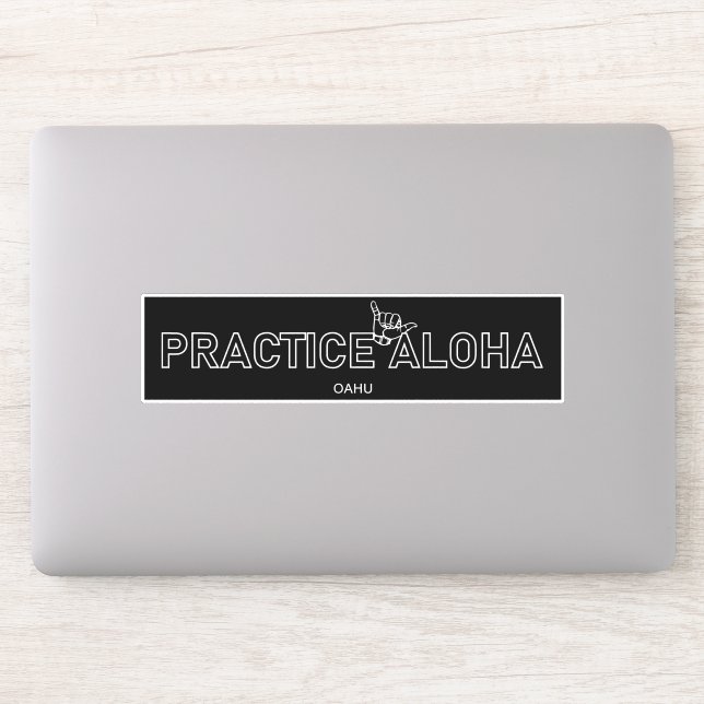 Oahu - Üben Sie Aloha Shaka (Hang lose) Sticker (Computer)
